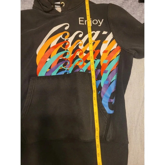 CHAMPION x COCA COLA Mens Small Reverse Weave Big Logo Sweatshirt Hoodie - Picture 13 of 16